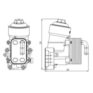 NRF 31838 Oil radiator fits: AUDI A1, A3, A4 ALLROAD B8, A4 B8, A5, A6 C7, 