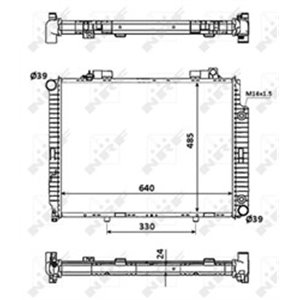 NRF 53945 Mootori radiaator sobib: MERCEDES E (VF210), E (W210), E T MODEL 