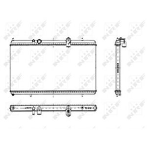 NRF 50444 Mootori radiaator sobib: CITROEN C5 II, C5 III, C6 PEUGEOT 407 3