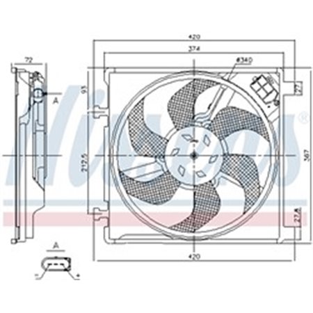 85868 Fan, engine cooling NISSENS