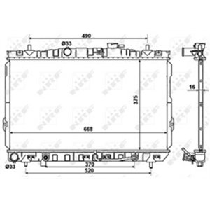 NRF 53356 Mootori radiaator sobib: HYUNDAI COUPE I, COUPE II, ELANTRA III, 