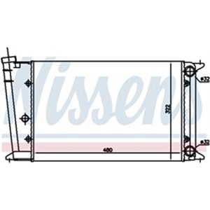 NIS 65020 Mootori radiaator sobib: VW GOLF I, JETTA I, SCIROCCO 1.6 08.75 0