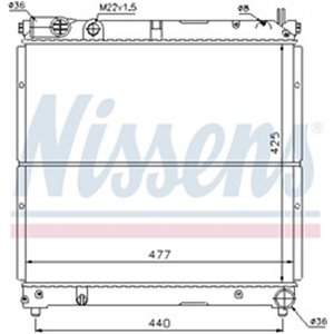 NIS 64164 Mootori radiaator (Manuaalne) sobib: SUZUKI SAMURAI 1.9D 11.98 12