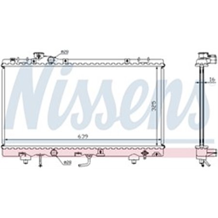 NISSENS 647041 - Engine radiator fits: TOYOTA PASEO 1.5 08.95-06.99