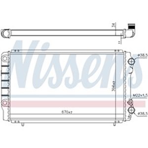 NIS 63912A Mootori radiaator sobib: OPEL ARENA RENAULT TRAFIC 2.1D/2.5D 03.