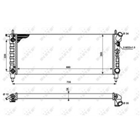 50242 Radiator, engine cooling NRF