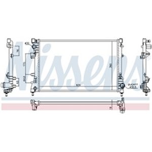 NIS 617859 Mootori radiaator sobib: FIAT 500 Electric 09.12 