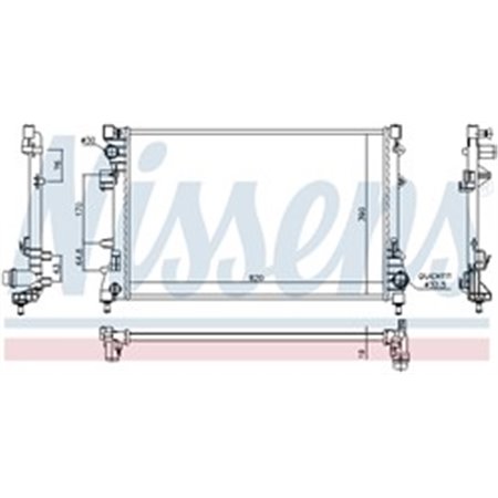 617859 Radiaator,mootorijahutus NISSENS