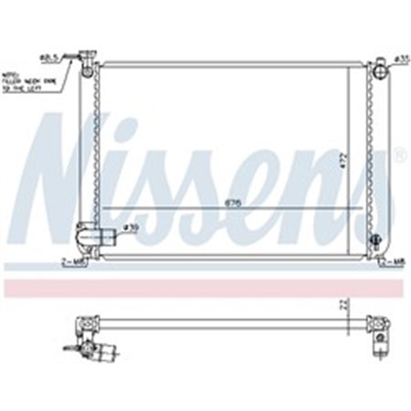 646829 Radiaator,mootorijahutus NISSENS