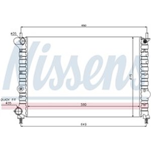 NIS 68802 Mootori radiaator sobib: LANCIA LYBRA 1.8/2.0 07.99 10.05