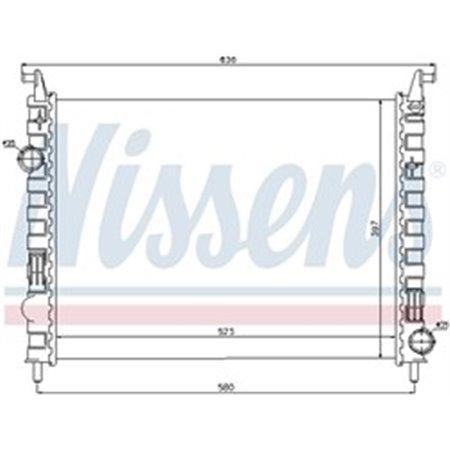 617862 Radiaator,mootorijahutus NISSENS