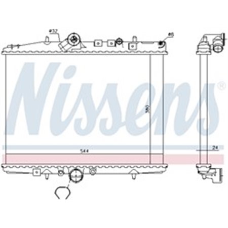 61294A Radiator, engine cooling NISSENS