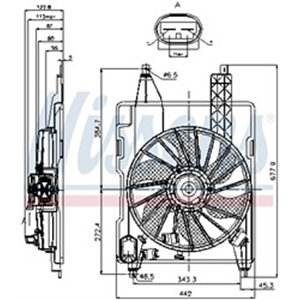 NIS 85706 radiaatori ventilaator RENAULT KANGOO, MEGANE II 1.4 2.0 06.03 