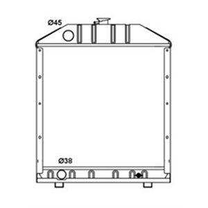 NRF 53664 Mootoriradiaator FIAT 680, 740, 780, 70.80, 80.90