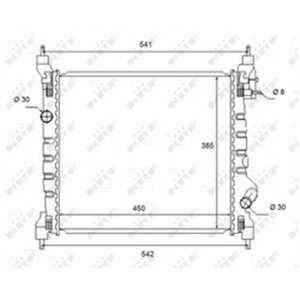 NRF 58454 Mootori radiaator sobib: CHEVROLET SPARK 1.0/1.0LPG/1.2LPG 03.10 