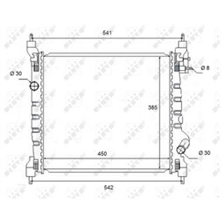 58454 Radiator, engine cooling NRF