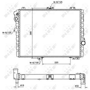 NRF 58579 Mootori radiaator sobib: AUDI 80 B2, 80 B3, 80 B4, 90 B2, 90 B3, 