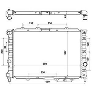 NRF 58202 Mootori radiaator sobib: ALFA ROMEO 156 1.9D/2.4D 09.97 05.06