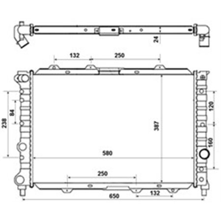 58202 Radiator, engine cooling NRF