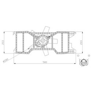 NRF 47944 - Radiator fan (with housing) fits: FORD FIESTA V, FUSION; MAZDA 2 1.25-1.6 11.01-12.12