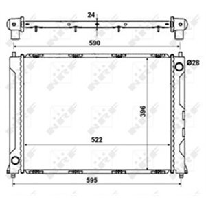 NRF 50121 - Engine radiator fits: HONDA CONCERTO; MG MG ZR; ROVER 200, 200 I, 200 II, 25 I, 400, COUPE, STREETWISE 1.1-1.8 09.84