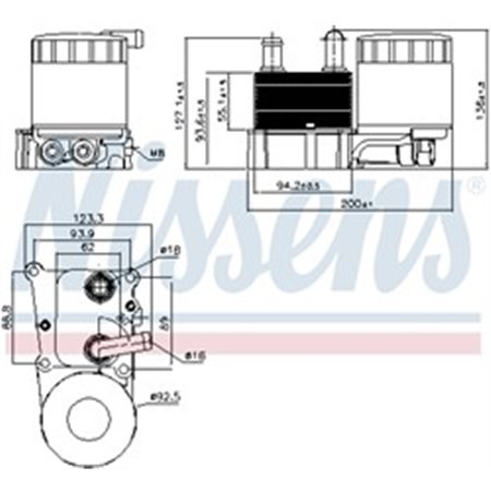 90696 Oil Cooler, engine oil NISSENS