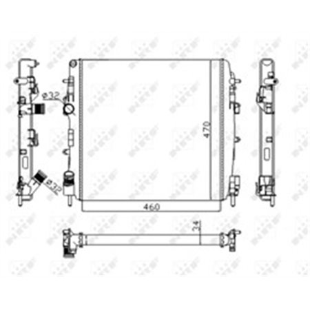 58317A Radiator, engine cooling NRF