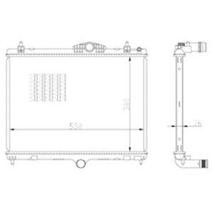 NRF 550027 Mootori radiaator (Automaatne/Manuaalne) sobib: PEUGEOT 508 I 1.6