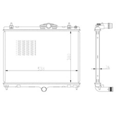 550027 Radiator, engine cooling NRF