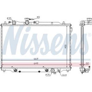 NISSENS 62444A - Engine radiator (with first fit elements) fits: MAZDA 626 III 1.8/2.0/2.2 09.87-09.97