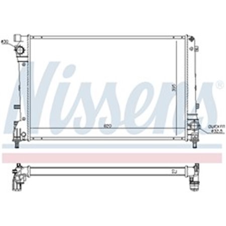 617863 Radiator, engine cooling NISSENS