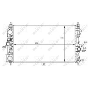 NRF 59076 Mootori radiaator (Manuaalne) sobib: OPEL INSIGNIA A, ZAFIRA C 1.