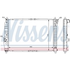 NIS 61645 Mootori radiaator (Manuaalne) sobib: DAEWOO KALOS 1.2/1.4 09.02 