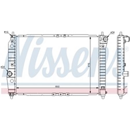 61645 Radiator, engine cooling NISSENS