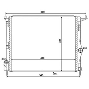 NRF 53069 Mootori radiaator sobib: DACIA LOGAN, LOGAN EXPRESS, LOGAN MCV, S