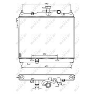 NRF 53360 Mootori radiaator sobib: HYUNDAI GETZ 1.5D 03.03 06.09