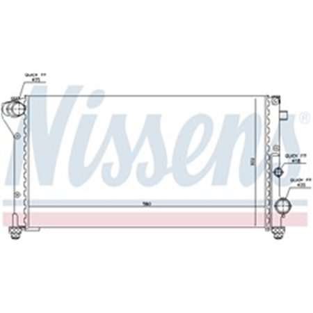 617846 Radiator, engine cooling NISSENS