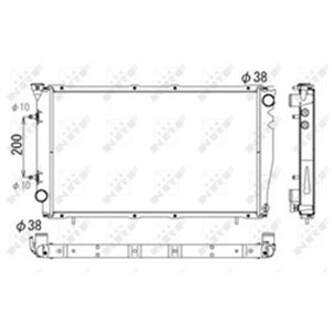 NRF 53326 Mootori radiaator sobib: SUBARU LEGACY II, LEGACY OUTBACK 2.5 01.