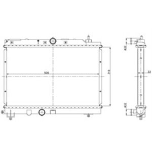 NRF 55306 Mootori radiaator sobib: HONDA CIVIC VI ROVER 45 I 2.0D 01.97 05