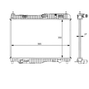 NRF 59134 Mootori radiaator sobib: FORD B MAX, ECOSPORT, FIESTA VI, TOURNEO