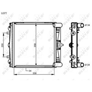 NRF 59130 Mootori radiaator (Manuaalne) sobib: PORSCHE 911, 911 TARGA, BOXS