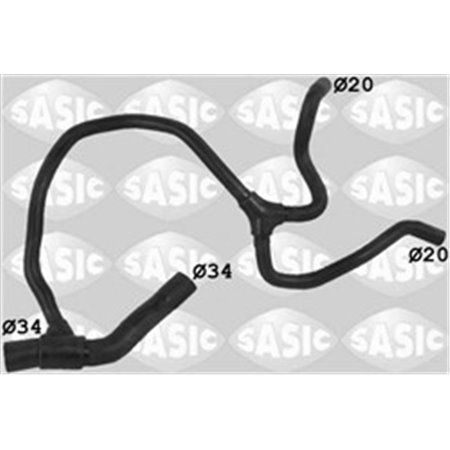 SASIC 3406350 - Cooling system rubber hose bottom fits: OPEL VECTRA B 2.2D 09.00-07.03