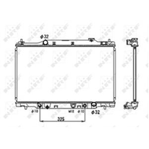 NRF 53679 Mootori radiaator sobib: HONDA STREAM 2.0 05.01 09.06