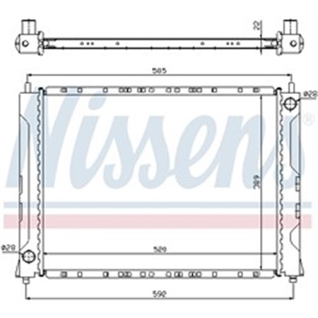642161 Радиатор, охлаждение двигателя NISSENS