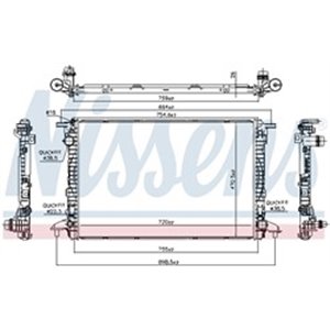 NIS 606462 Mootori radiaator sobib: AUDI A4 ALLROAD B9, A4 B9, A5, A6 ALLROA