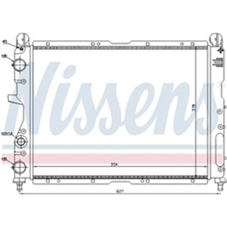 61869 Radiaator,mootorijahutus NISSENS