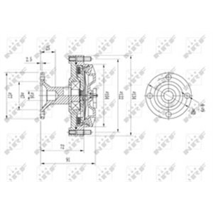 NRF 49613 Ventilaatori sidur sobib: TOYOTA DYNA, HIACE IV, HILUX V, HILUX V