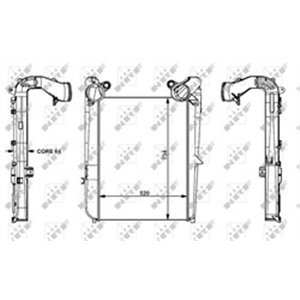 NRF 30298 Chłodnica powietrza dolotowego (läbimõõt wejść 111 mm) DAF CF 85 