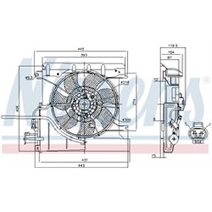 NISSENS 85939 - Radiator fan (with housing) fits: CITROEN C1, C1 II; PEUGEOT 107, 108; TOYOTA AYGO 1.0/1.2 06.05-