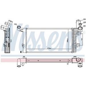 NIS 67172 Mootoriradiaator (bez ramy dodatkowa) MERCEDES ATEGO OM900.912 O